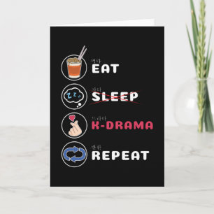 Carte Chemise K-Drama Mange Dormir Drame Répétition