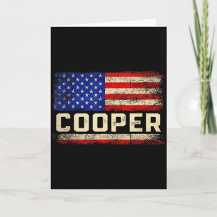Carte Chemise Nom de Famille Cooper Cooper Nom Drapeau A