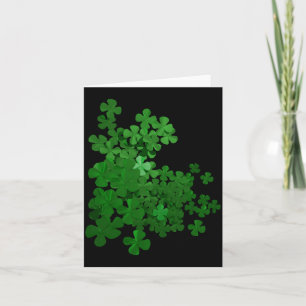 Carte Chemise T Fond de Trèfle de la Saint-Patrick