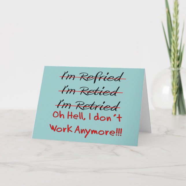 Carte Chemises et cadeaux de retraite amusants (Devant)