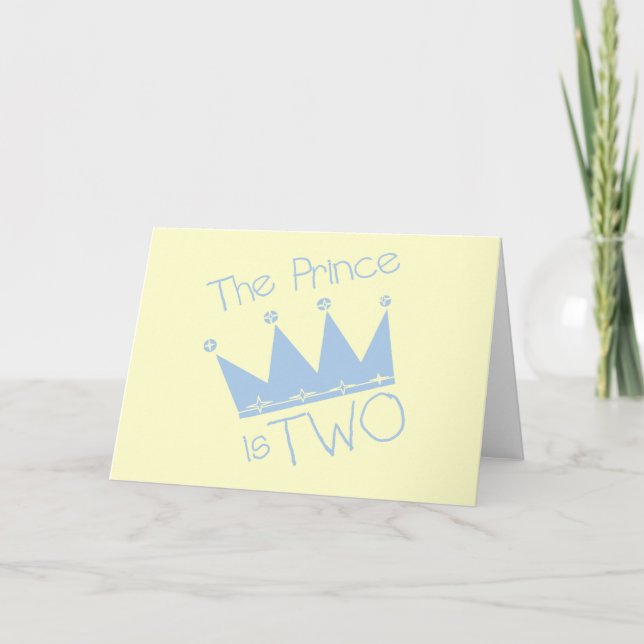 Carte Chemises et cadeaux Prince Crown 2e anniversaire (Devant)