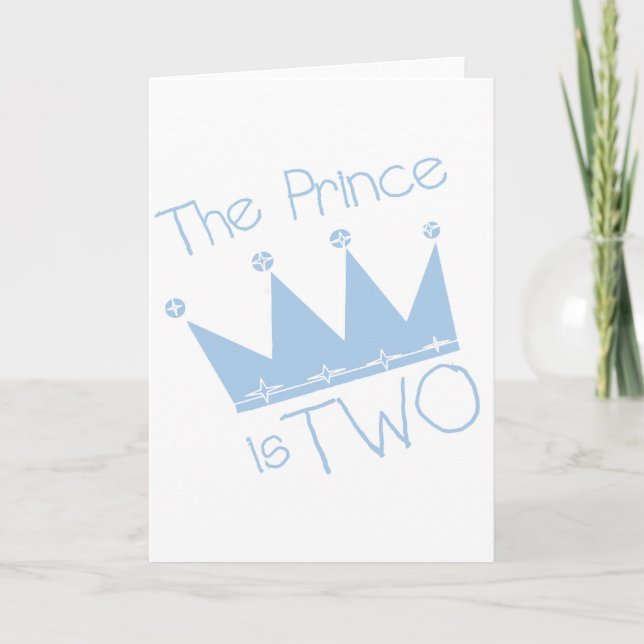 Carte Chemises et cadeaux Prince Crown 2e anniversaire (Devant)