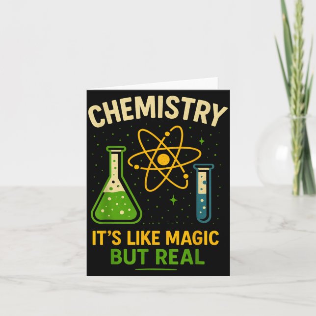 Carte Chemistry It’s Like Magic Funny Science Teacher St (Devant)