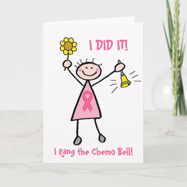 Carte Chemo Bell - Cancer du sein du ruban rose (Devant)