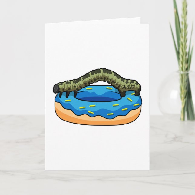 Carte Chenille au beignet (Devant)