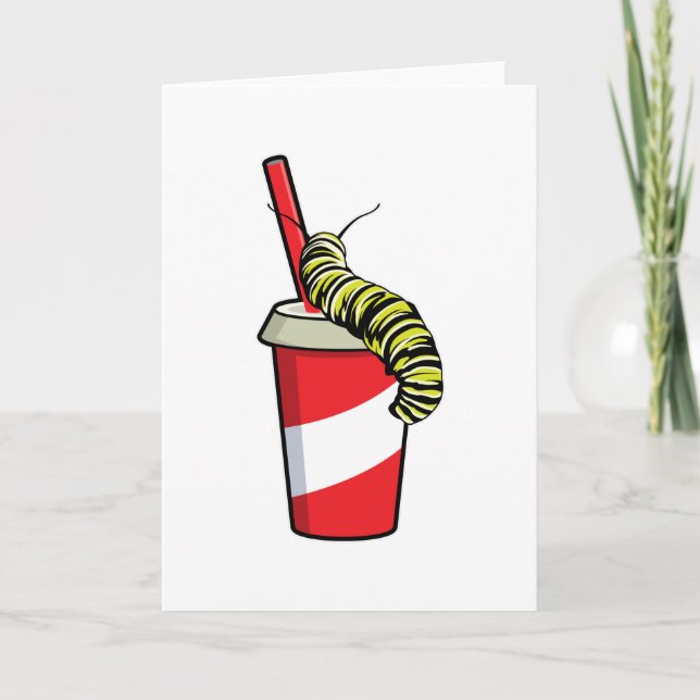 Carte Chenille avec Boisson (Devant)