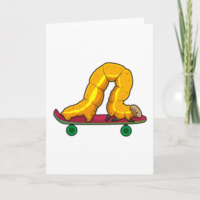 Carte Chenille Patineur Skateboard (Devant)