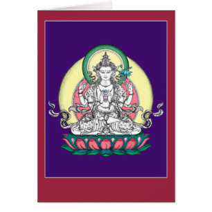 CARTE Chenrezig/Avalokiteshvara avec l'explication