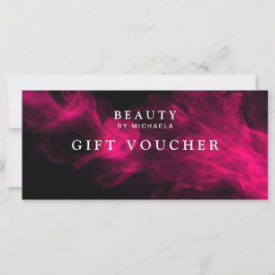 Carte Chèque-cadeau/Certificat pour fumée noire et rose
