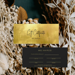 Carte Chèque-cadeau Chic Salon Or & Noir