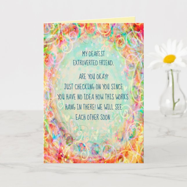 Carte "Cher ami Extrovert" Inspirivité (Petite plante)