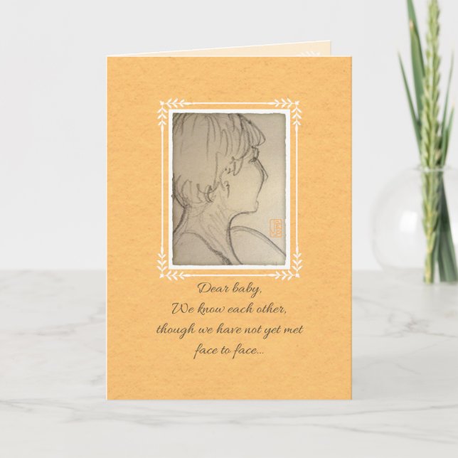 Carte Cher bébé de maman à être (Devant)