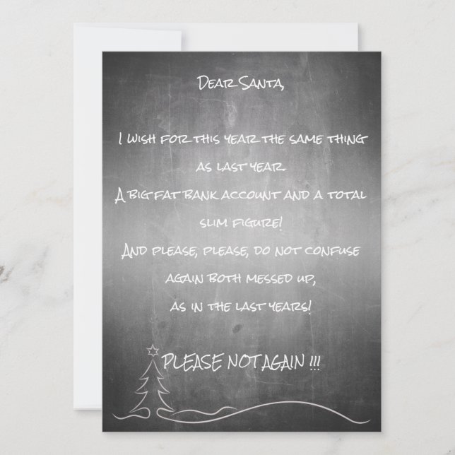 Carte Cher bon Santa (Devant)