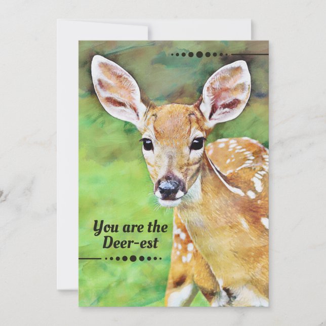 Carte Cher chéri chère chèvre bébé (Devant)