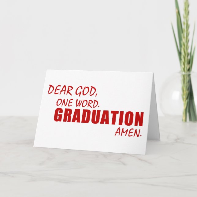 Carte Cher Dieu, Un Mot. DIPLÔME. Amen. (Devant)