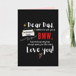 Carte Cher papa et BMW