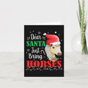 Carte Cher Père Noël Apporte Juste Cheval Drôle Cheval d