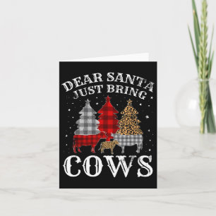 Carte Cher Père Noël Apporte juste des vaches Buffalo de