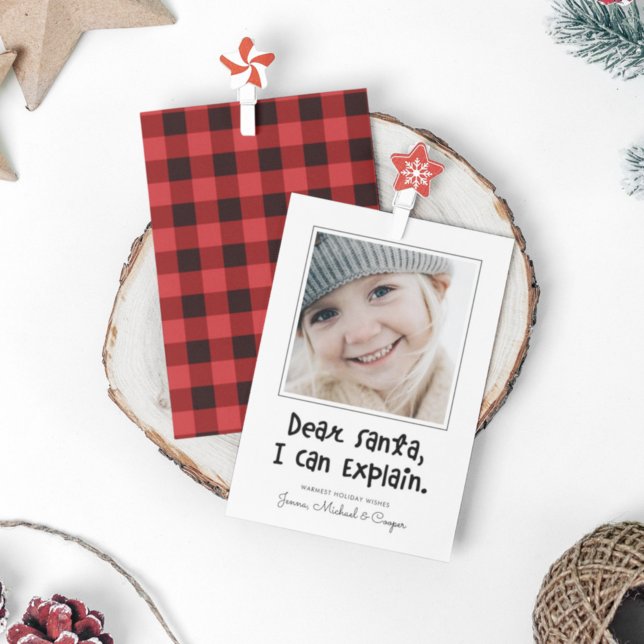 Carte CHER PÈRE NOËL JE PEUX EXPLIQUER Ajouter VOTRE Pho (Créateur téléchargé)