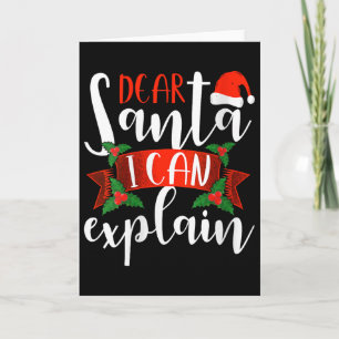 Carte Cher Père Noël, je peux expliquer drôle de décorat