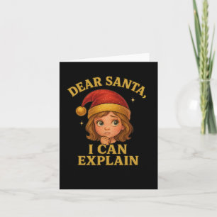 Carte Cher Père Noël Je Peux Expliquer Drôle Design De N