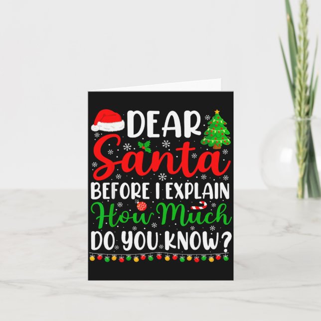 Carte Cher Père Noël, je peux expliquer T-shirt Enfants  (Devant)