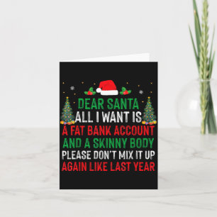 Carte Cher Père Noël Tout Ce Que Je Veux C'est Compte Ba