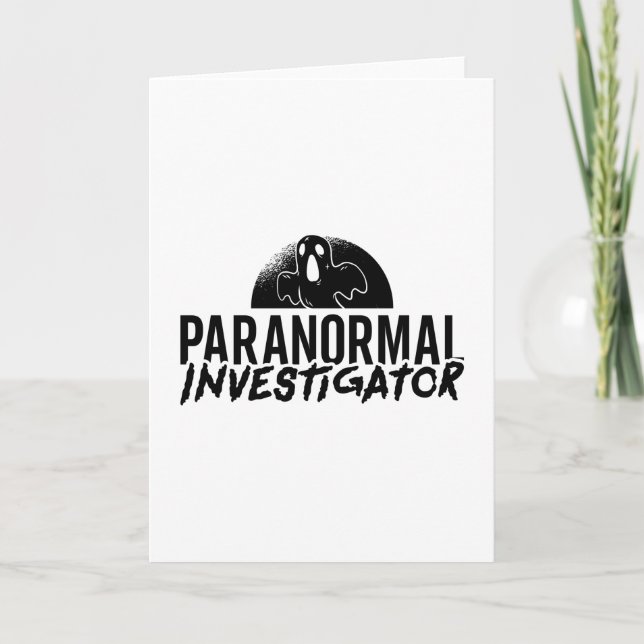 Carte Chercheur Paranormal Chasseur de fantômes Chasse d (Devant)