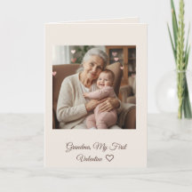 Chère grand-mère Pink Hearts First Valentine Folde