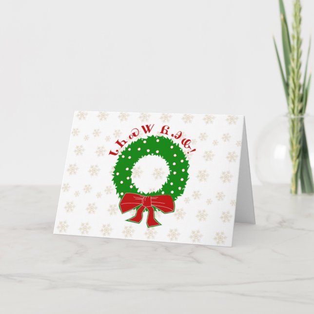 Carte cherokee de guirlande de Noël (Devant)