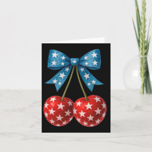 Carte Cherries American Flag Coquette Bow Cherry 4th Of
