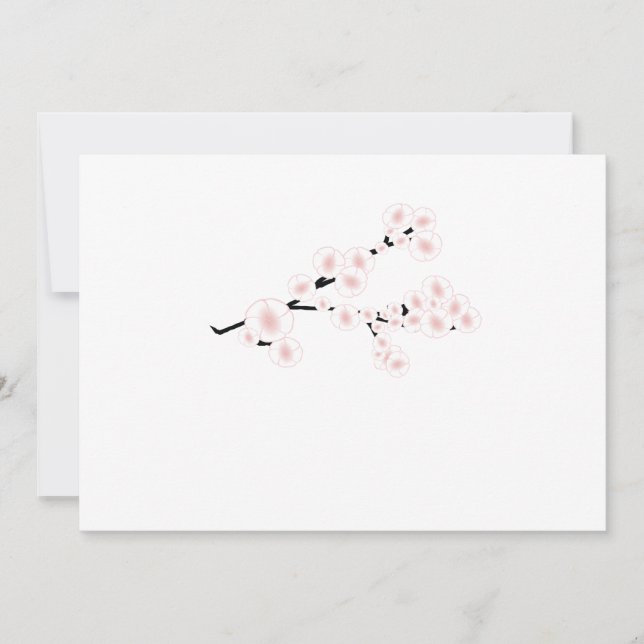 Carte Cherry Blossom Moderne Simple Élégante Idées De Ma (Devant)