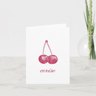 Carte Cherry (Cerise) Notecards