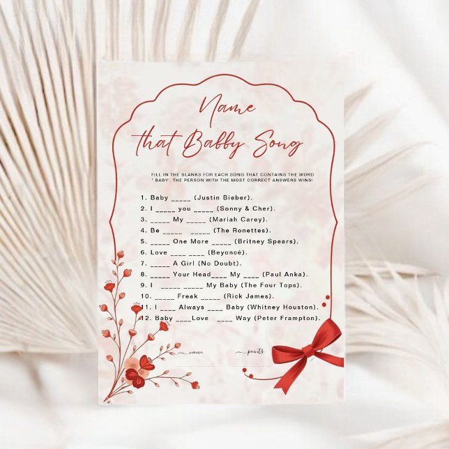 Carte Cherry on Top Baby Song Game | Douche à bec rose (Créateur téléchargé)