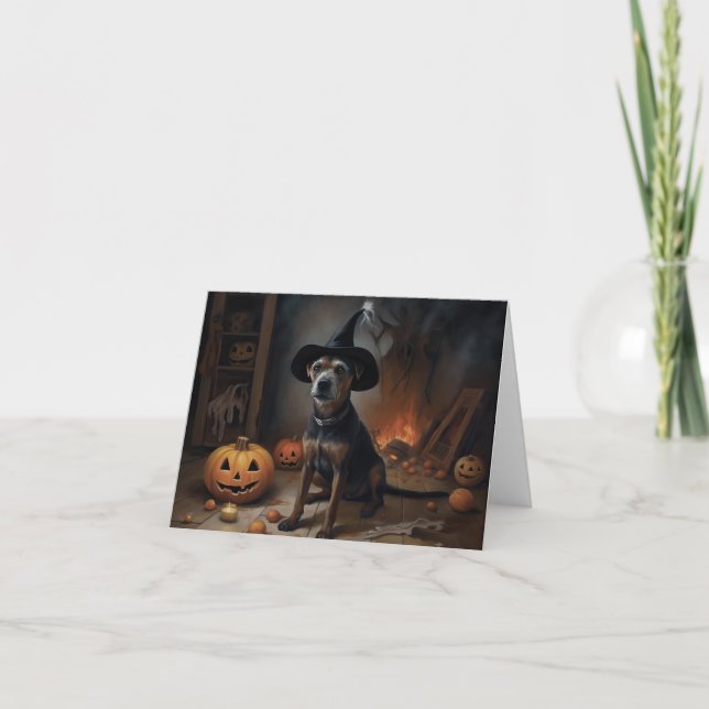 Carte Chesapeake Bay Terrier Citrouille Halloween effray (Devant)