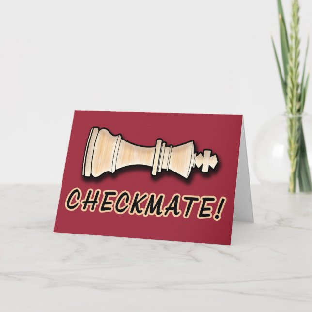 Carte Chess Win Félicitations Checkmate (Devant)