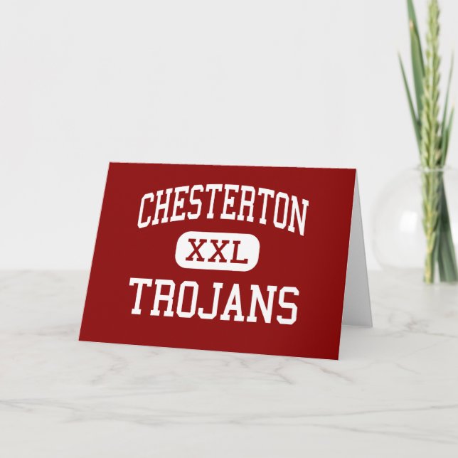 Carte Chesterton - Trojans - High - Chesterton Indiana (Devant)