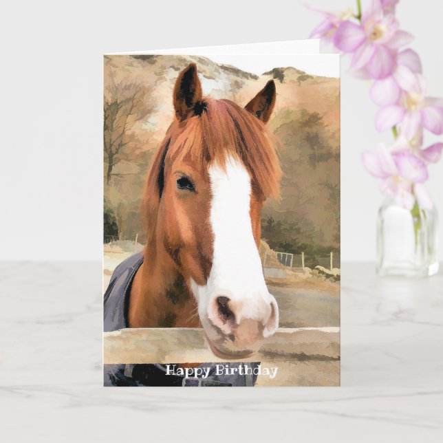 CARTE CHESTNUT CHEVAL (Orchidée)