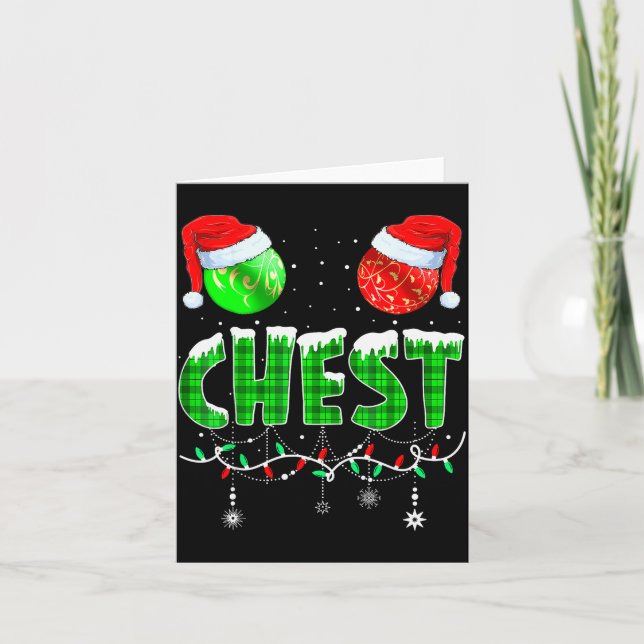 Carte Chestnuts Matching Family Funny Chest Nuts Christm (Devant)