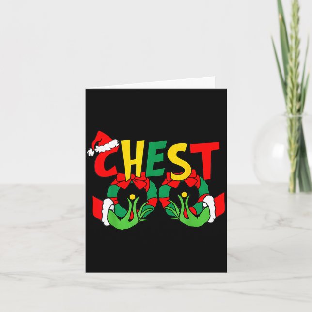 Carte Chestnuts Matching Family Funny Chest Nuts Christm (Devant)