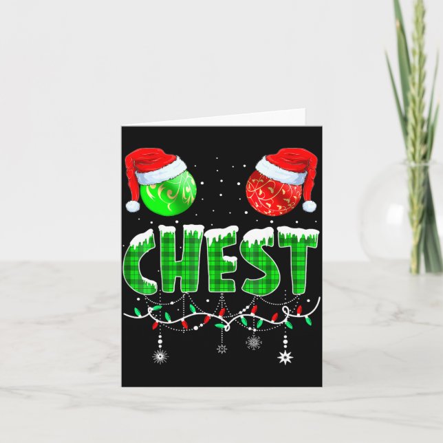 Carte Chestnuts Matching Family Funny Chest Nuts Christm (Devant)