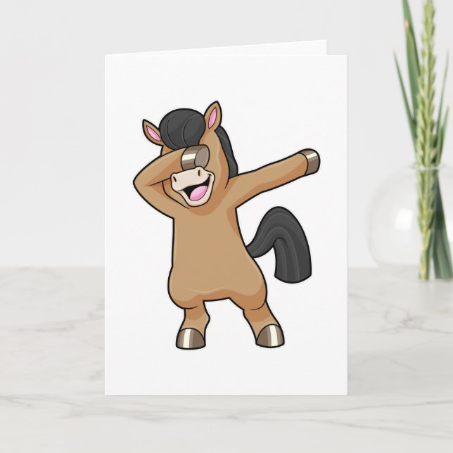 Carte Cheval à la danse hip hop Dab (Devant)