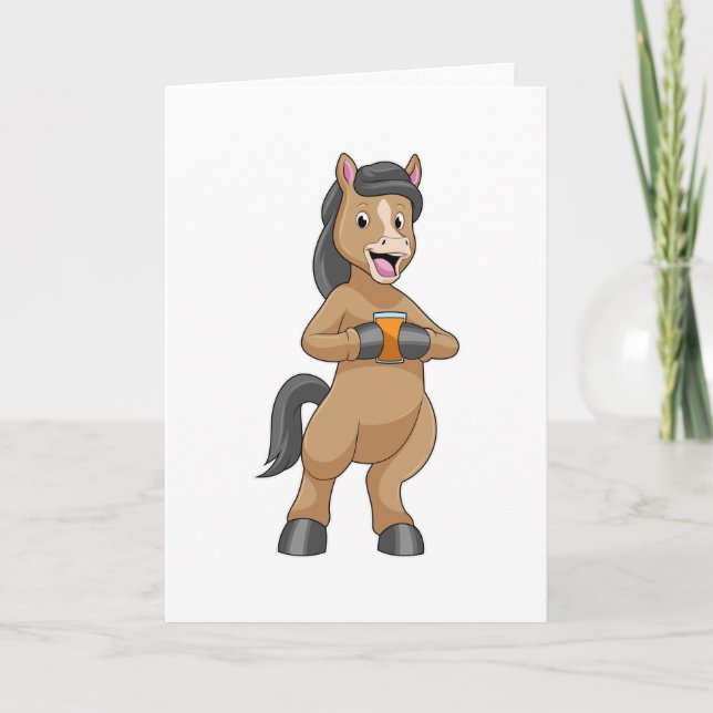 Carte Cheval avec Mug de jus d'orange (Devant)