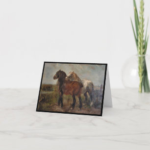 Carte Cheval Belge Brown Peinture fine d'art :