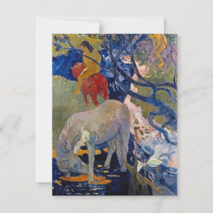 Carte Cheval Blanc par Paul Gauguin, Beaux-Arts Vintage