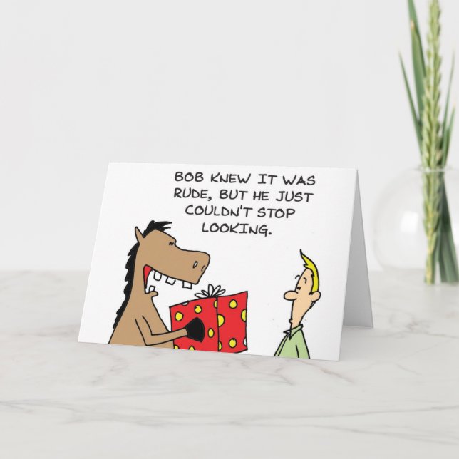 Carte Cheval cadeau (Devant)