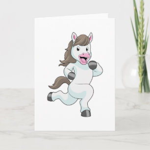 Carte Cheval comme coureur à la course