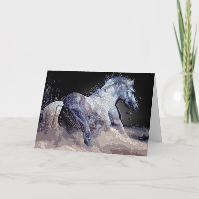Carte Cheval dans l'action (Devant)