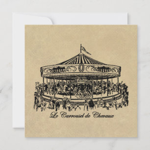 Carte Cheval de Carrousel français Vêtements et cadeaux