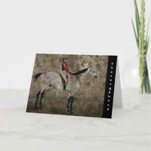 Carte Cheval de course vintage Thoroughbred